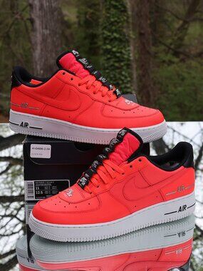 Nike Air Force 1 Low Double Air Laser Crimson